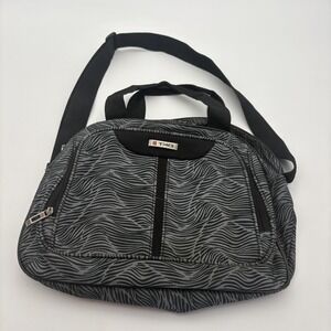 TAG Gray Zebra Print 16" Overnight Bag Case‎ Travel Shoulder Carry On Luggage